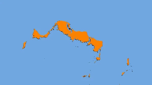Obszar Wysp Turks Caicos Rocznej Mapie Temperatury Projekcji Stereograficznej Surowy — Zdjęcie stockowe