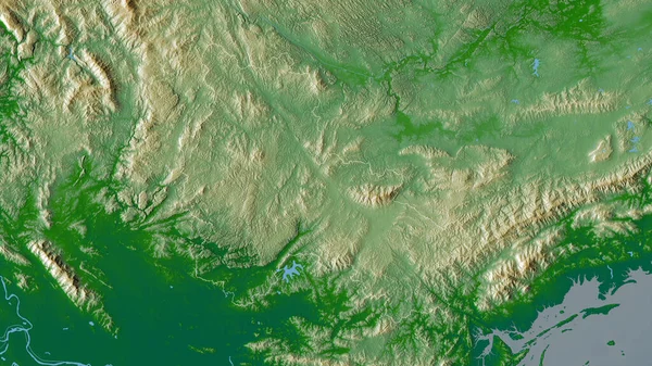 Lang Son Província Vietname Dados Sombreamento Coloridos Com Lagos Rios — Fotografia de Stock