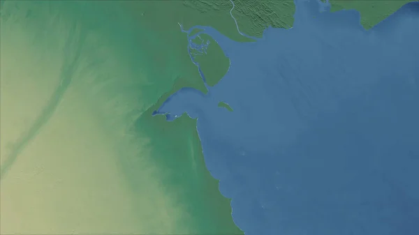 Kuvajt Detailní Pohled Zemi Žádný Obrys Mapa Topografického Reliéfu — Stock fotografie