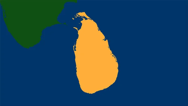 Zone Sri Lanka Sur Carte Des Divisions Administratives Dans Projection — Photo