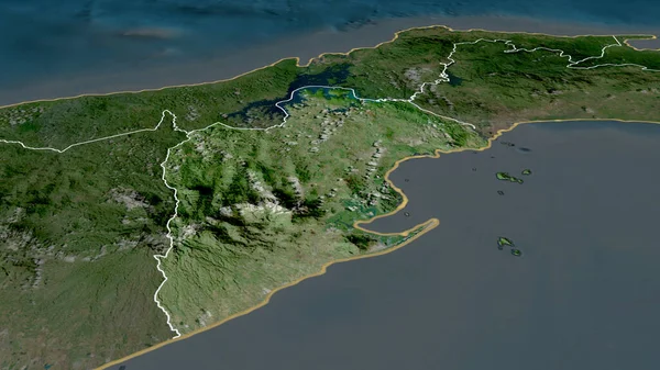 Panama Oeste Provincia Panama Ingrandita Evidenziata Immagini Satellitari Rendering — Foto Stock