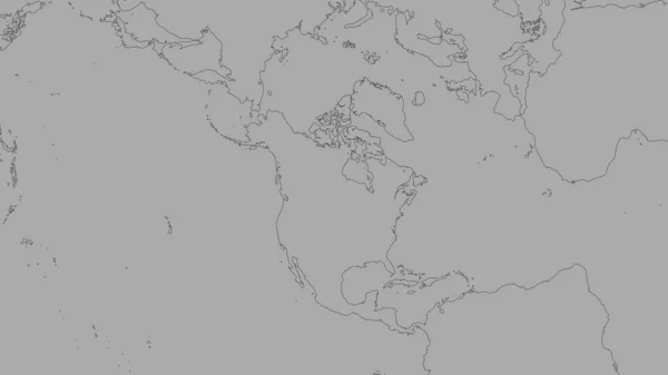 Linia Brzegowa Obszarów Przylegających Północnoamerykańskiej Płyty Tektonicznej Projekcja Van Der — Zdjęcie stockowe
