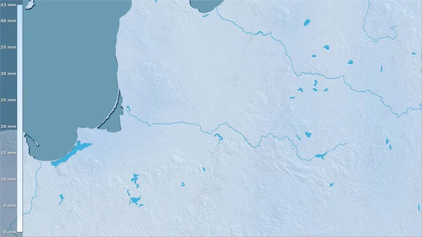 Précipitations Des Mois Les Secs Dans Zone Lituanie Dans Projection — Photo