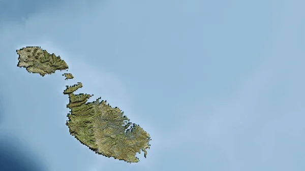 Мальта Зовнішній Вигляд Країни Обрисів Супутникові Знімки — стокове фото