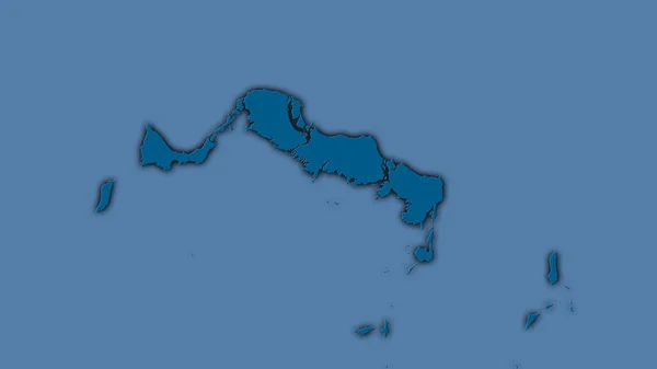 Stereografik Projeksiyondaki Sağlam Harita Üzerinde Turks Caicos Adaları Alanı Koyu — Stok fotoğraf