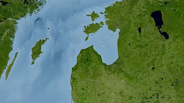 Łotwa Zbliżenie Perspektywy Kraju Bez Zarysu Obrazy Satelitarne — Zdjęcie stockowe