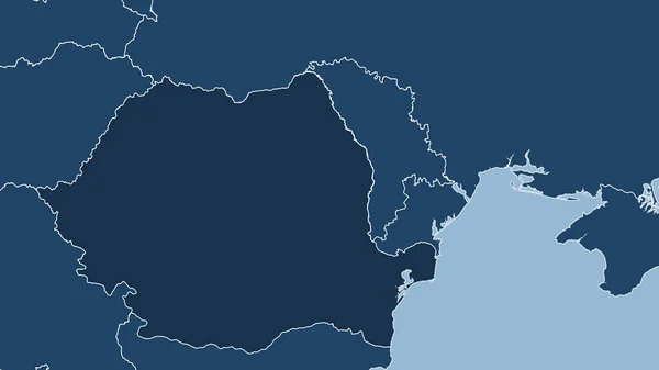Rumania Primer Plano Perspectiva Del País Sin Esbozo Formas Solamente —  Fotos de Stock