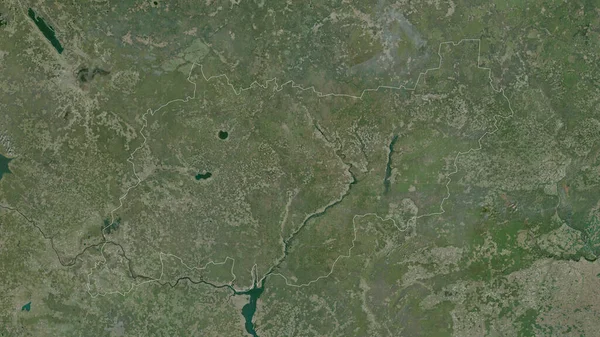 Kostroma Regionen Ryssland Satellitbilder Form Som Skisseras Mot Dess Landområde — Stockfoto
