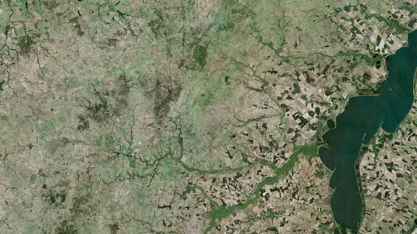 Treinta Tres Uruguay Satellitbilder Form Som Skisseras Mot Dess Landområde — Stockfoto