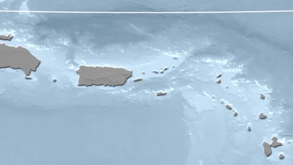 아일랜드 이웃간의 거리가 뚜렷하지 떨어져 Grayscale Elevation Map — 스톡 사진