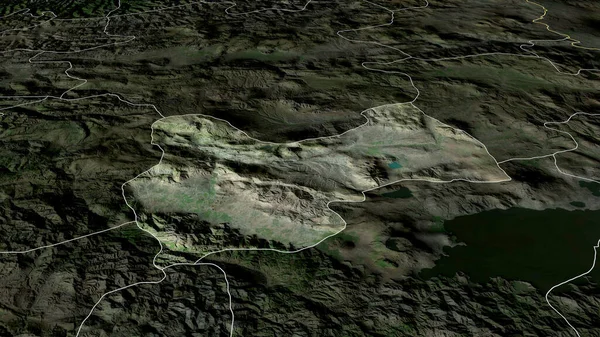 土耳其的一个省不断壮大和突出 卫星图像 3D渲染 — 图库照片