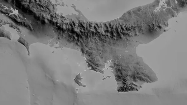 Veraguas Província Panamá Mapa Tons Cinza Com Lagos Rios Forma — Fotografia de Stock