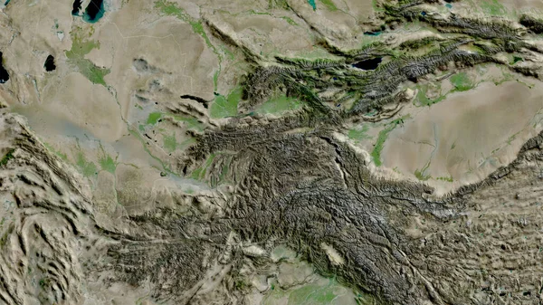 Tacikistan Yakınlaştı Yakınlaştı Uydu Görüntüleri Görüntüleme — Stok fotoğraf