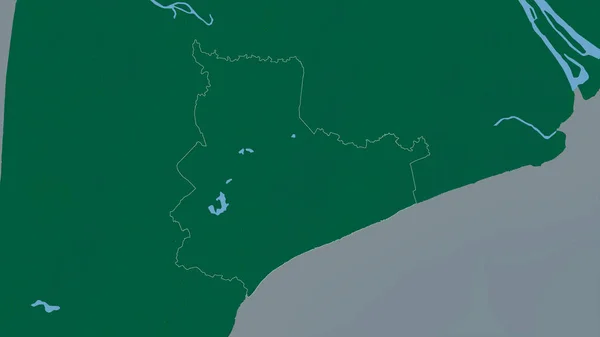 ベトナムの省 バックLieu 湖や川と色シェーダーデータ 形状は その国の領域に対して概説 3Dレンダリング — ストック写真