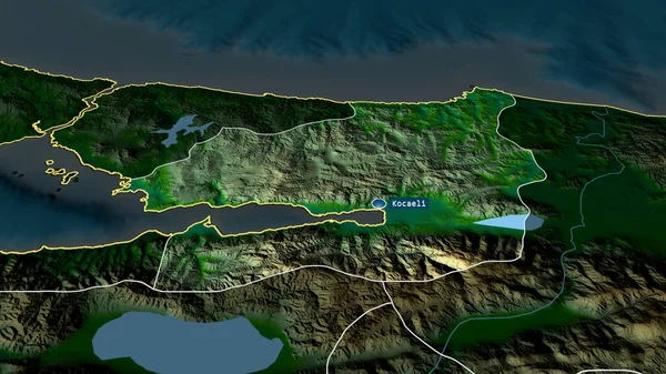 Kocaeli Provincia Turquía Zoomed Destacó Con Capital Características Principales Del — Foto de Stock