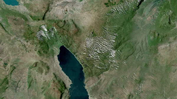 Njombe Region Tanzania Satellite Imagery Shape Outlined Its Country Area — Stock Photo, Image