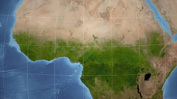 Nigeria Neighborhood Distant Perspective Outline Satellite Imagery — Stock Photo, Image