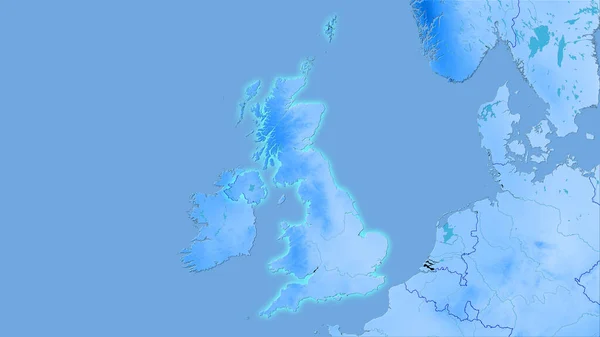 Zona Del Reino Unido Mapa Anual Precipitación Proyección Estereográfica Composición — Foto de Stock