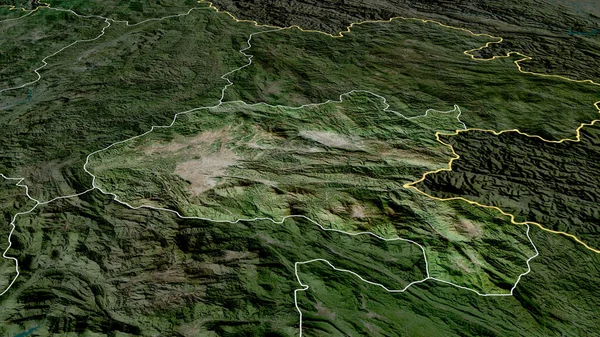 Xiangkhoang Provincia Laos Zoomed Destacó Imágenes Satélite Renderizado — Foto de Stock