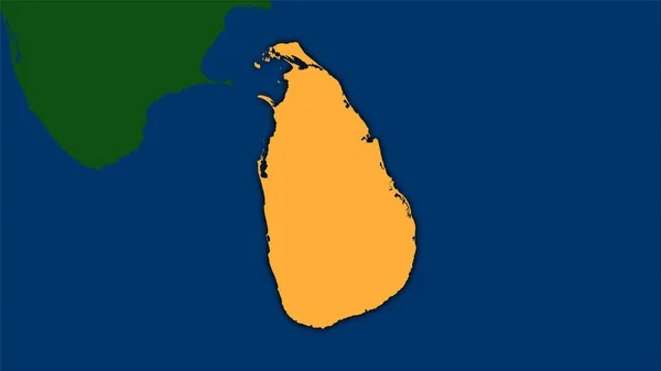 Zone Sri Lanka Sur Carte Des Divisions Administratives Dans Projection — Photo