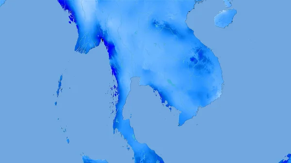 Tailândia Área Mapa Anual Precipitação Projeção Estereográfica Composição Bruta Camadas — Fotografia de Stock
