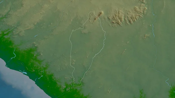 Nimba Județul Liberia Date Colorate Ale Umărului Lacuri Râuri Forma — Fotografie, imagine de stoc