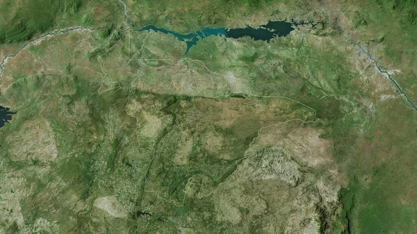 Mashonaland Central Province Zimbabwe Imagerie Satellite Forme Tracée Contre Zone — Photo