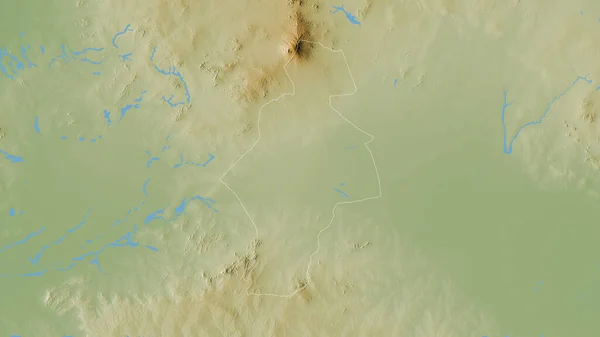 Süddarfur Staat Sudan Farbige Shader Daten Mit Seen Und Flüssen — Stockfoto