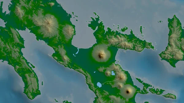 Camarines Sur Provincia Filipinas Datos Sombreado Colores Con Lagos Ríos — Foto de Stock
