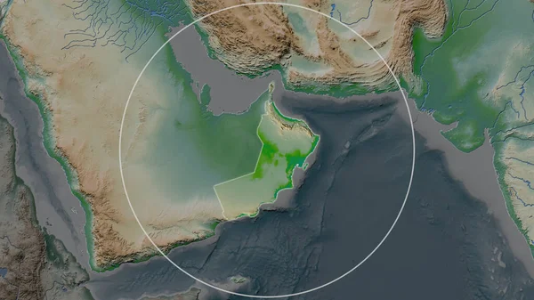 Розширена Територія Оману Оточена Колом Задньому Плані Його Околиці Фізична — стокове фото