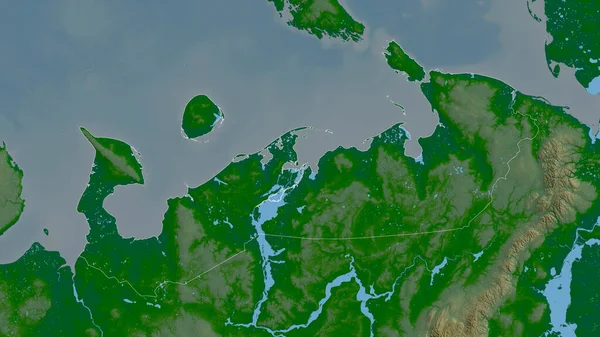 Nenets Provinsi Otonom Rusia Data Warna Warni Shader Dengan Danau — Stok Foto