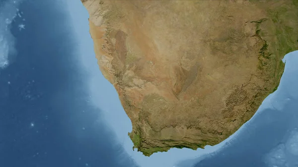 Südafrika Nahaufnahme Des Landes Keine Umrisse Satellitenbilder — Stockfoto