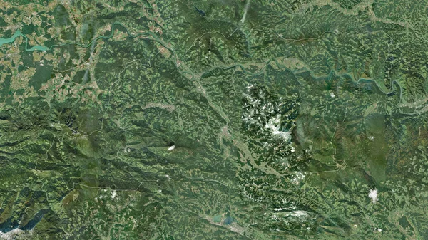 Koroska Sloveniens Statistiska Region Satellitbilder Form Som Skisseras Mot Dess — Stockfoto