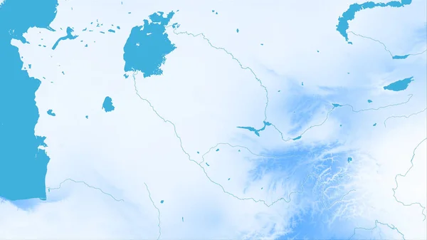 Zona Uzbekistán Mapa Anual Precipitación Proyección Estereográfica Composición Bruta Las — Foto de Stock