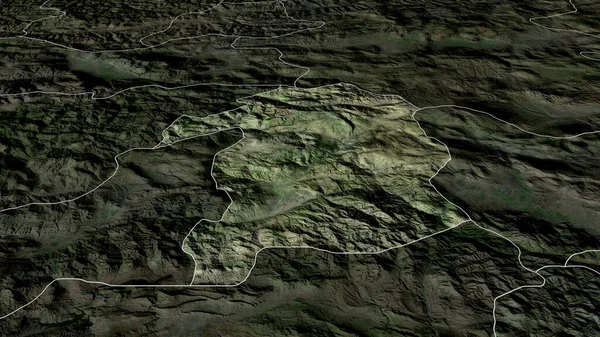 Bingol Province Turkey Zoomed Highlighted Satellite Imagery Rendering — Stock Photo, Image