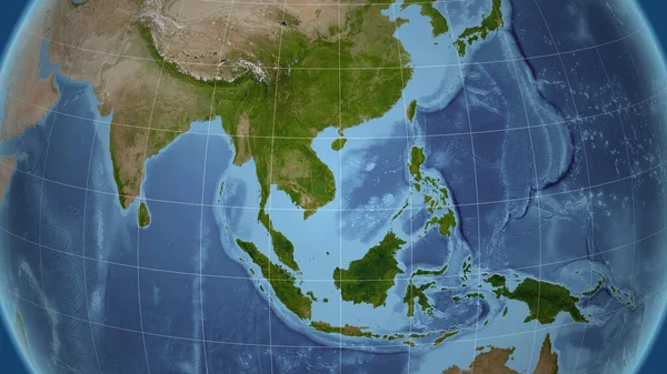 Thaïlande Quartier Perspective Lointaine Sans Contour Imagerie Satellite — Photo