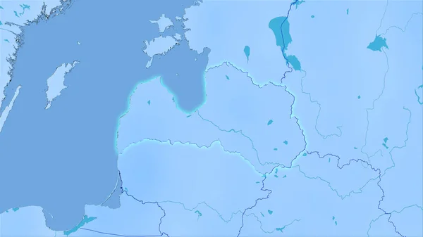 Letonia Mapa Anual Precipitación Proyección Estereográfica Composición Bruta Las Capas —  Fotos de Stock