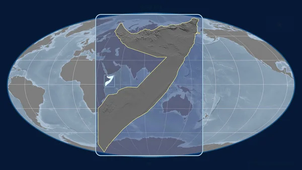 Zoomed Ενόψει Της Σομαλίας Σκιαγραφεί Προοπτικές Γραμμές Σχέση Έναν Παγκόσμιο — Φωτογραφία Αρχείου