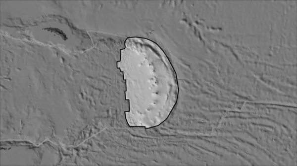 概要隣接する地域の砂漠化によって分離された二階の標高マップ上のサンドイッチ構造プレート ヴァン グリンテンI予測 斜めの変換 — ストック写真