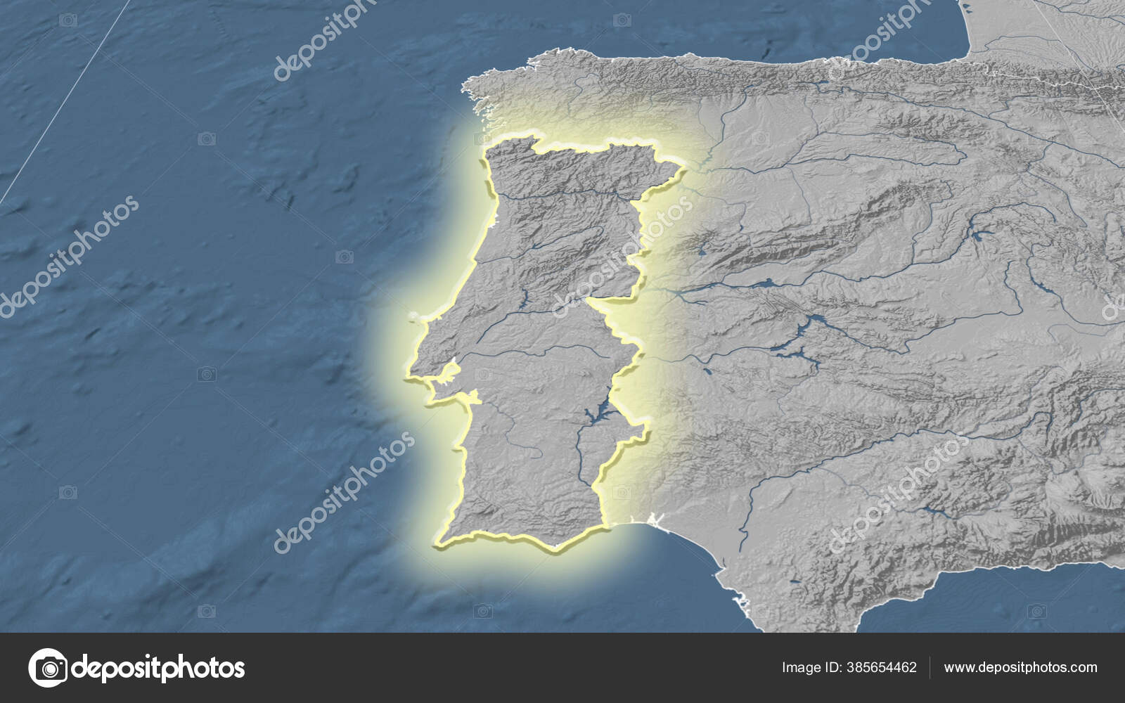 Mapa de portugal Fotos de Stock, Mapa de portugal Imagens sem royalties