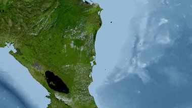 Nikaragua 'da. Ülkenin yakın perspektifi, özet yok. uydu resimleri