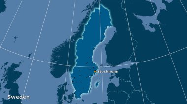 Stereografik projeksiyondaki İsveç alanı - ana bileşim