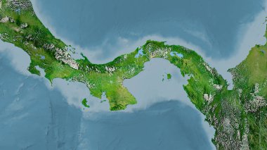 Stereografik projeksiyondaki C uydusunun panama alanı - raster katmanlarının ham bileşimi