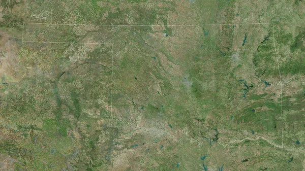 Oklahoma Delstaten Usa Satellitbilder Form Som Skisseras Mot Dess Landområde — Stockfoto