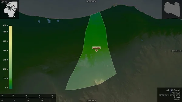 Аль Гіфара Район Лівії Кольорові Шейдерні Дані Озерами Річками Форма — стокове фото