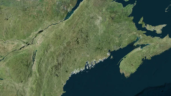 Maine Stát Spojené Státy Satelitní Snímky Tvar Rýsoval Jeho Venkovské — Stock fotografie