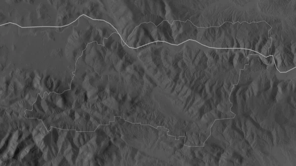 Koroska Статистический Регион Словении Карта Масштабе Grayscaled Лаками Риверами Форма — стоковое фото