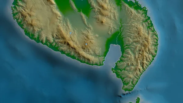 Sarangani Provincie Filipíny Barevná Data Jezery Řekami Tvar Rýsoval Jeho — Stock fotografie