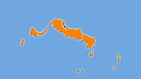 Turks Caicos Islands Area Annual Temperature Map Stereographic Projection Raw — Stock Photo, Image