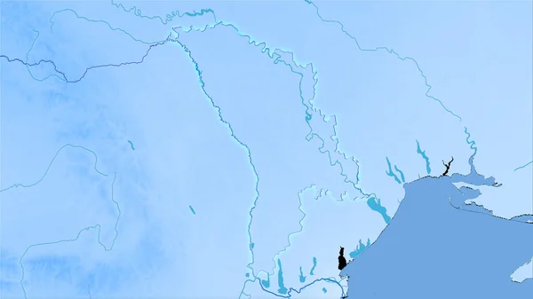 Moldawien Auf Der Jährlichen Niederschlagskarte Der Stereographischen Projektion Rohzusammensetzung Von — Stockfoto